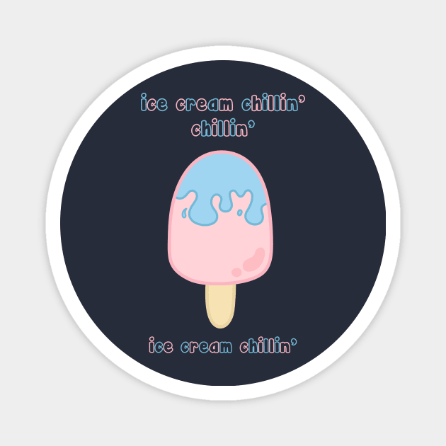 Aesthetic Freezing Ice Cream Logo Design Magnet by Al-loony